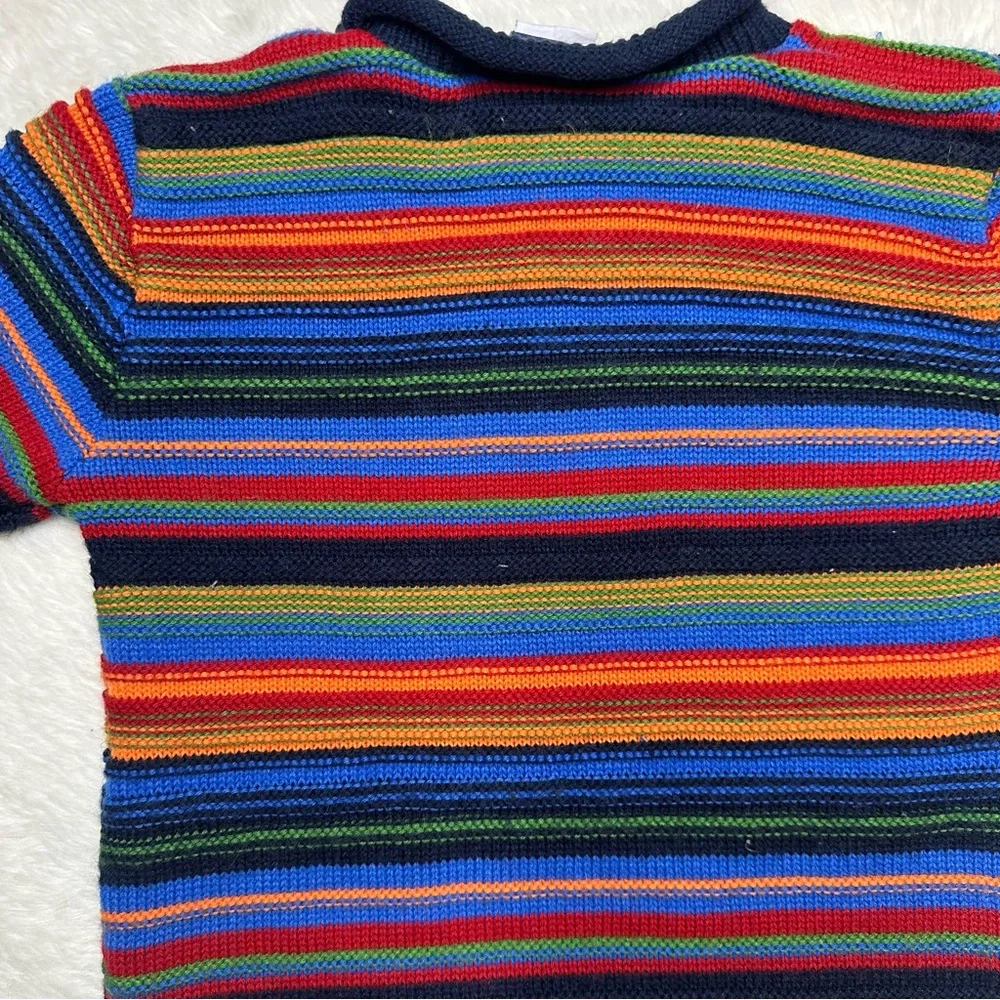 Rugged Bear Vintage Sweater Colourful Stripes Size 4 - Picture 15 of 16